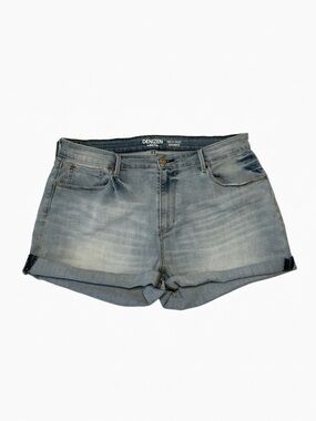 Denizen from Levi's High-Rise Light Blue rolled cuff Denim Shorts Size 18